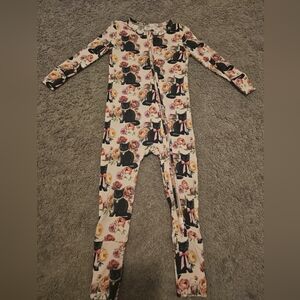 Posh Peanut Black Cat Convertible Romper